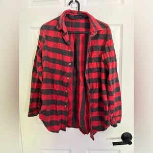 Brandy Melville Plaid Button Down Shirt